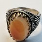Agate Stone 925s Silver Signet Ring