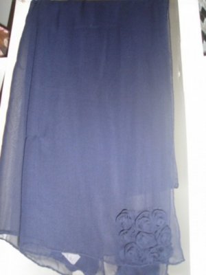 Navy chiffon scarf