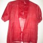 Red pleated
