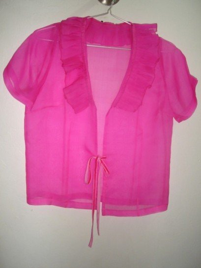Pink pleated
