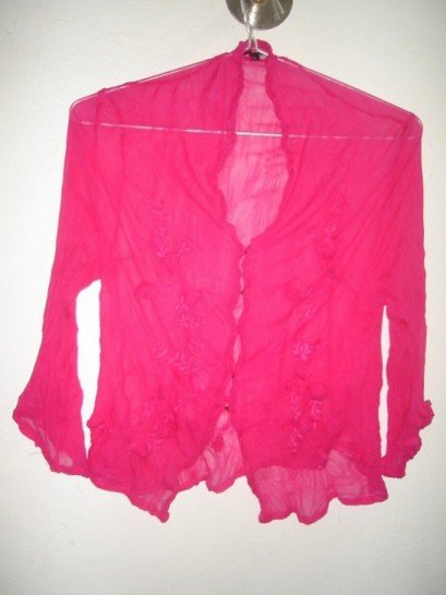 Pink chiffon blouse