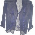 Navy chiffon blouse