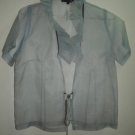 Light grey pleated blouse