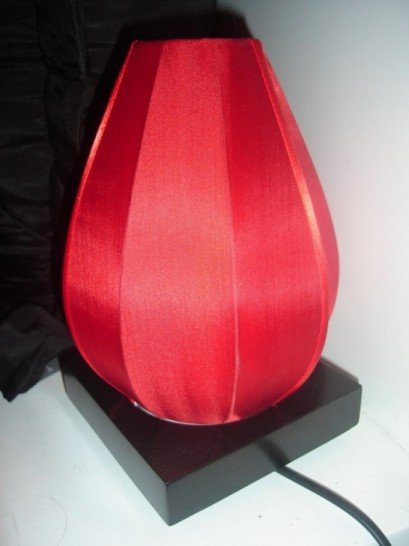 Red silk lamp