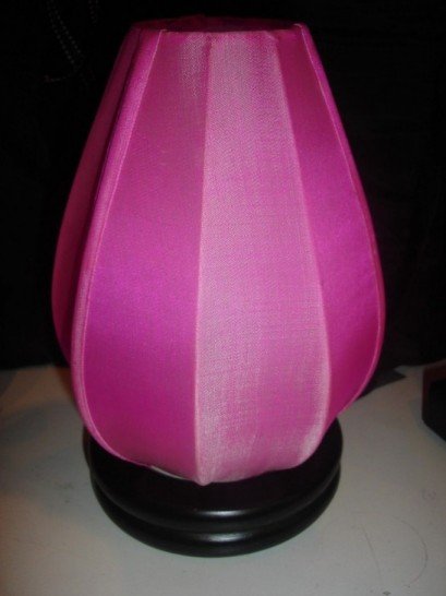 Pink silk lamp
