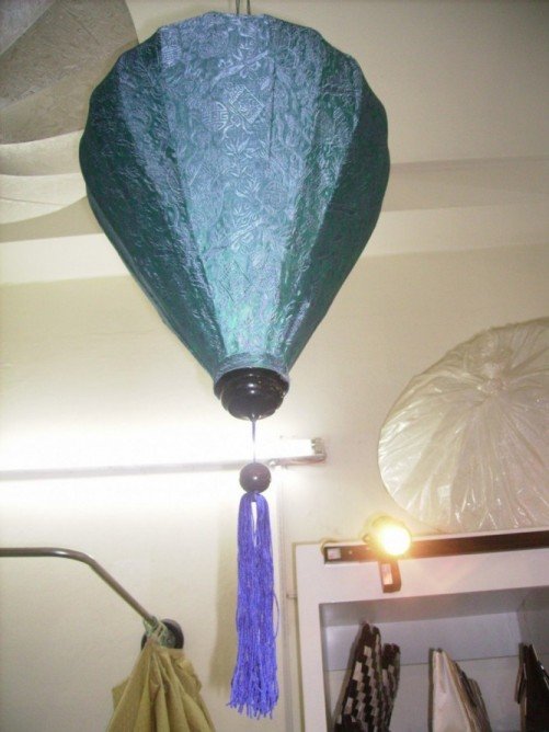 Pattern silk lantern in blue
