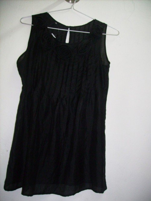 Silk shirt in black color