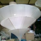 Hat lamp in white silk