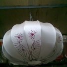 Silk lamp with hand drawing