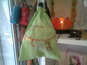 Lingerie bag in cotton