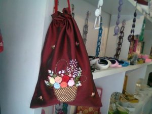 Lingerie bag in taffeta