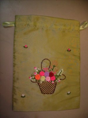 Lingerie bag in taffeta