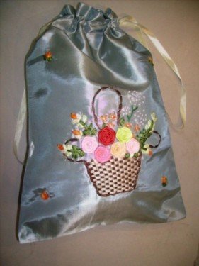 Lingerie bag in taffeta