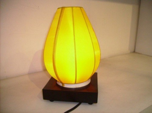Yellow silk lamp