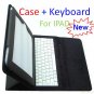 NEW LEATHER CASE COVER w/ WHITE KEYBOARD for APPLE iPAD