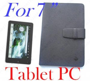 Rubber Hold Leather Case Cover for 7 inch Tablet PC M002
