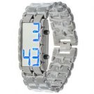 Exquisite Lava Blue LED Display Watch For Man
