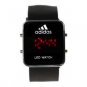 Fashion and Charming Design Red LED Watch (Black)
