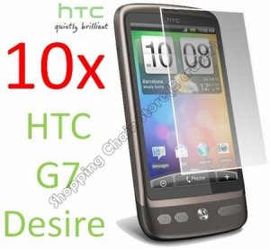 10pcs High Transparency Cell Phone LCD Screen Protector for HTC G7 Desire A8180