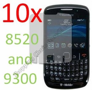 10pcs Screen Film Cover Protector for Blackberry 8520 and 9300  Curve
