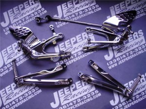 04-06 YAMAHA R1 CHROME REAR SETS