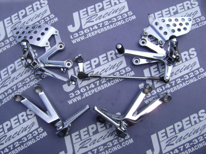0003 CBR 929/954 RR CHROME REAR SETS