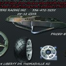 300 Wide Tire Kits with GSXR Replica Wheel & Raw Swing Arm