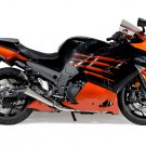 12-22 Kawasaki zx14 14in polished brocks alien head exhaust