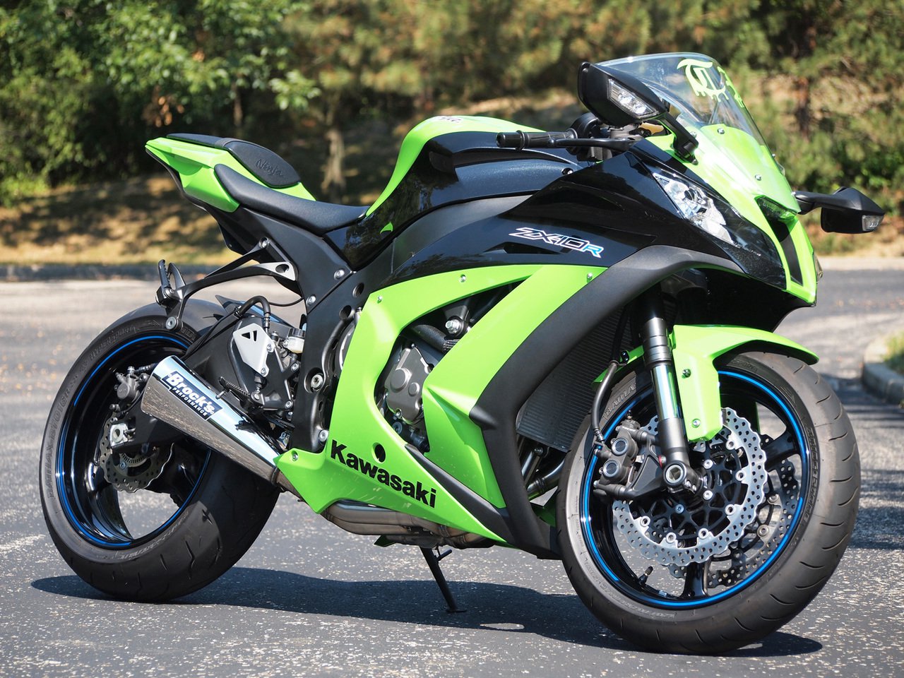 Kawasaki zx10 11-15 polished brocks 14in alien head exhaust Kawasaki zx10 11-15 polished brocks 14in alien head exhaust