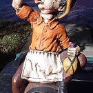 WINEMAKER ON A BARREL LARGE FIGURINE