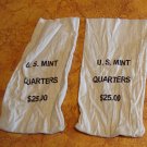 U.S. MINT QUARTERS HEAVY CANVAS DEPOSIT BAGS
