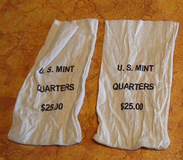 U.S. MINT QUARTERS HEAVY CANVAS DEPOSIT BAGS