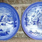 SET OF FOUR CURRIER & IVES DECORATOR PLATES