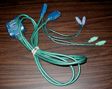 TRENDNET 2-PORT KVM SWITCH TK-205i WITH BUILT-IN 1.1 METERS CABLES