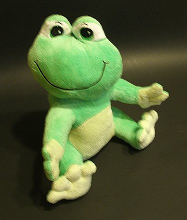SMILING GREEN "HUG ME" FROG by Progressive Plush. Free Shipping.