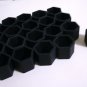 SET OF 20 LUG NUT BLACK PUSH-ON CAPS. Rubber.