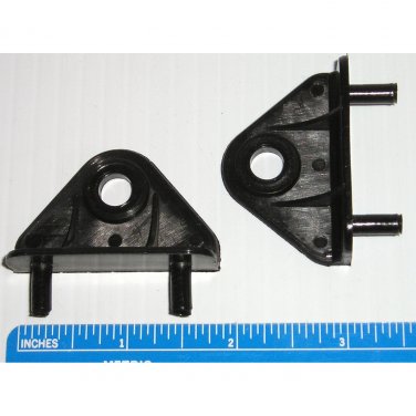 Drawer Front / Toe Kick / Fascia Mounting Bracket Plate Black Plastic (Set of 2) T1