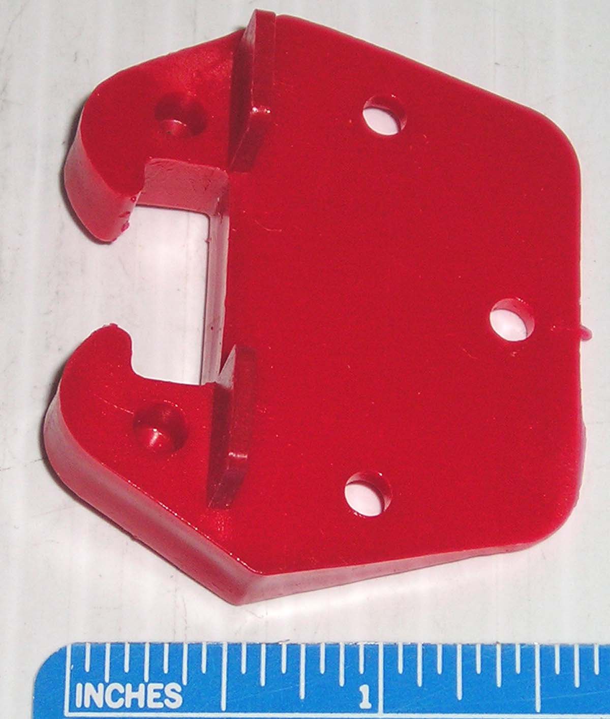 Red Plastic Drawer Slide Guide for 3/4" x 5/16" Track, 11/2"W x 13/4"H