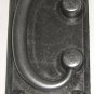 Bail Drop Pull On Backplate Grey Iron Finish 3" CTC for Cabinet Door / Drawer Handle