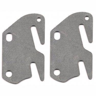 2 Bed Rail Double Hook Plates Fits 2" Bracket or Bed Post - Flat 13 ga. Steel - Made In USA