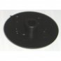 18mm Black Round Flat Plastic Screw Cap Dress Covers (20 Pack) 4.3mm Round Post