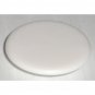18mm White Round Flat Plastic Screw Cap Dress Covers (20 Pack) 4.3mm Round Post