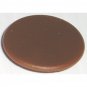 18mm Brown Round Flat Plastic Screw Cap Dress Covers (20 Pack) 4.3mm Round Post