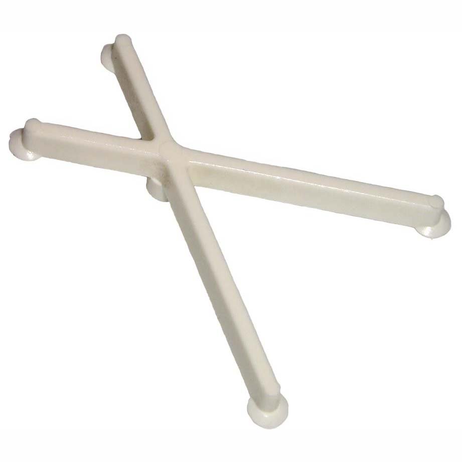 White Plastic X Shelf Retainer Stabilizer Spring Clip for 5mm Hole (16)