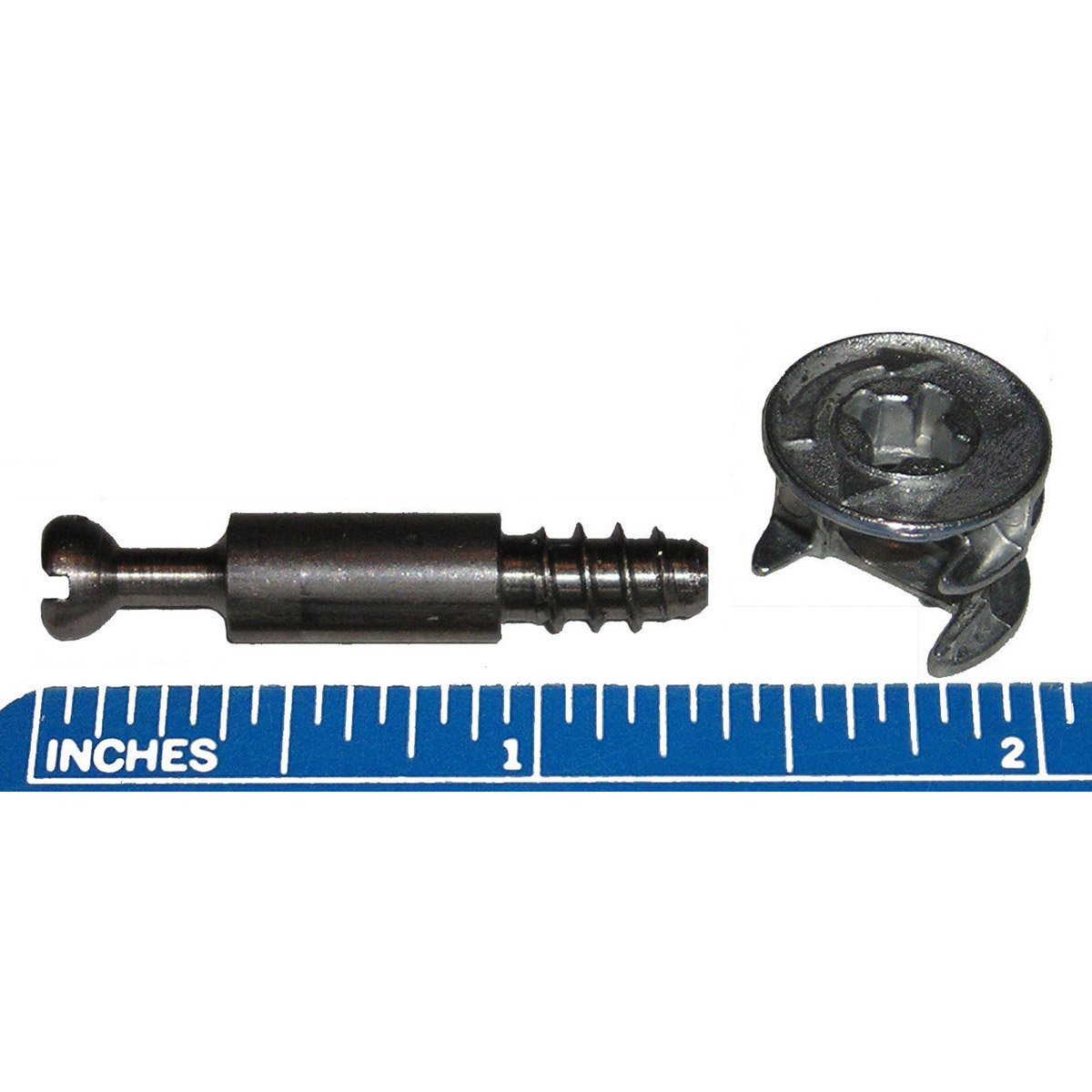 Cam Lock Furniture Fastener Kit 15mm x 12mm Cam with 24.5mm Dowel (2 Pack)