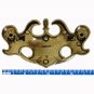 Antique Brass Plated Bail Type Cabinet / Drawer Pull Handle 3" CTC Screw Mounts 3-7/8" Overall