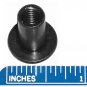 1/4" - 20 TPI Black Furniture Connector Cap Nuts 17mmn Diameter Head, Hex Drive (4 Pack)