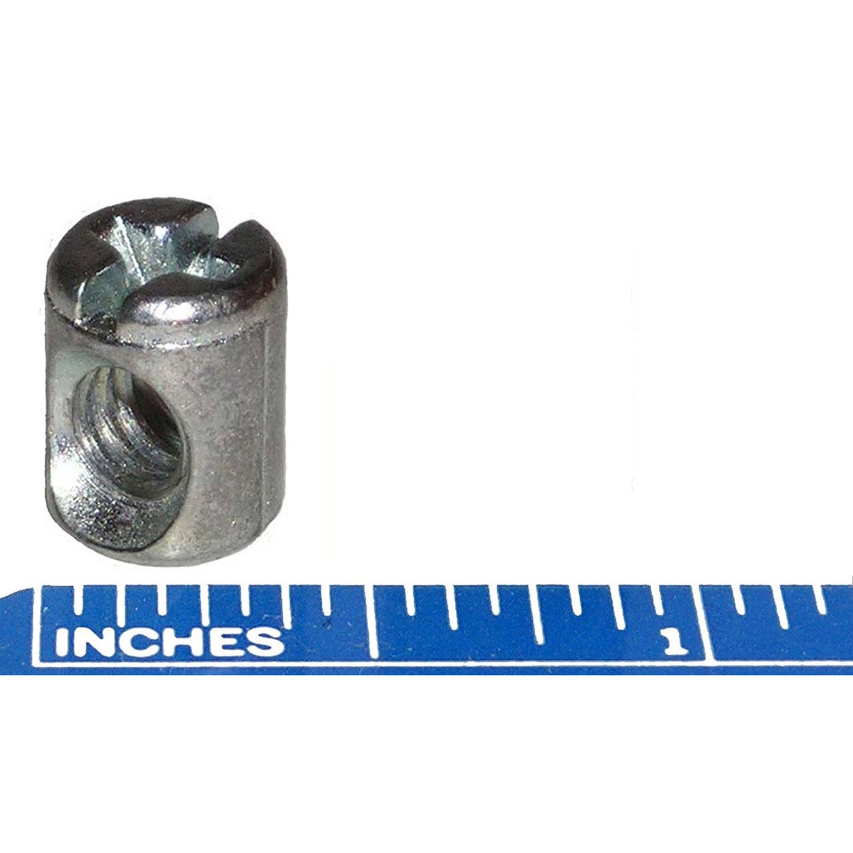 1/4" x 20 TPI Barrel Nuts 1/2" High 3/8" Diameter Diecast Cross Dowel