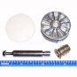 35mm Cam Disc Lock Furniture Connector Kit- 8mm x 48.5mm Dowel With White Cover