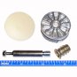 35mm Cam Disc Lock Furniture Connector Kit- 8mm x 48.5mm Dowel With Beige Cover
